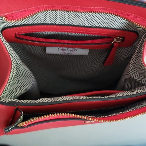 Kate & Alex Cuffaro Italian Design Red Backpack - Picture 8 of 14